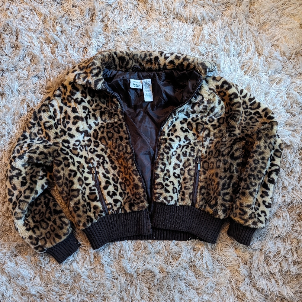 Y2K Rainforest cafe Leopard Print Jacket